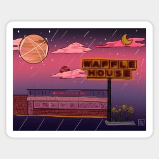 Late Night Dinner Waffle House Sticker